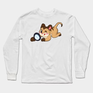 Meerkat with Magnifying glass Long Sleeve T-Shirt